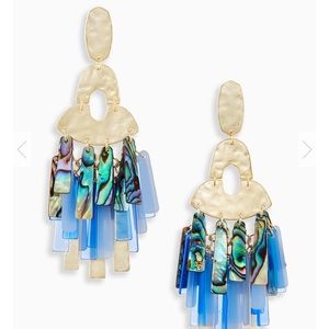 Kendra Scott Kitty drop earrings in gold/ abalone
